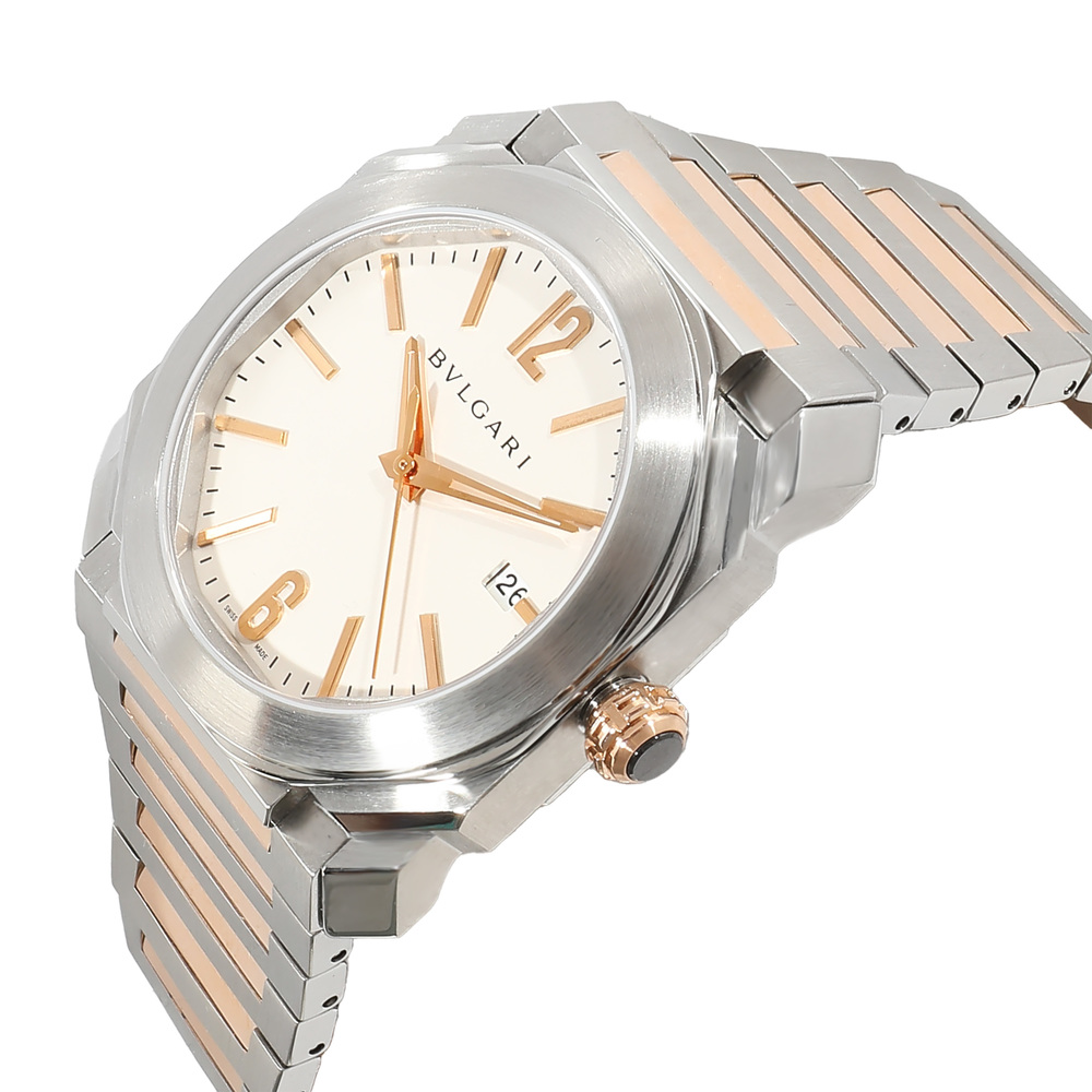 BVLGARI Octo Solotempo BGO 38 S Men's Watch in 18kt Stainless Steel/Rose Gold - Picture 3 of 4